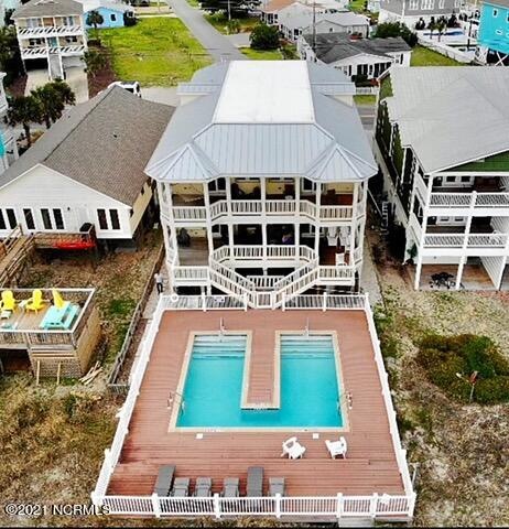 drone from the ocean view