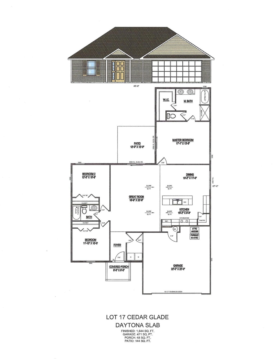 Sales Drawing Daytona Cedar Glade Lot 17