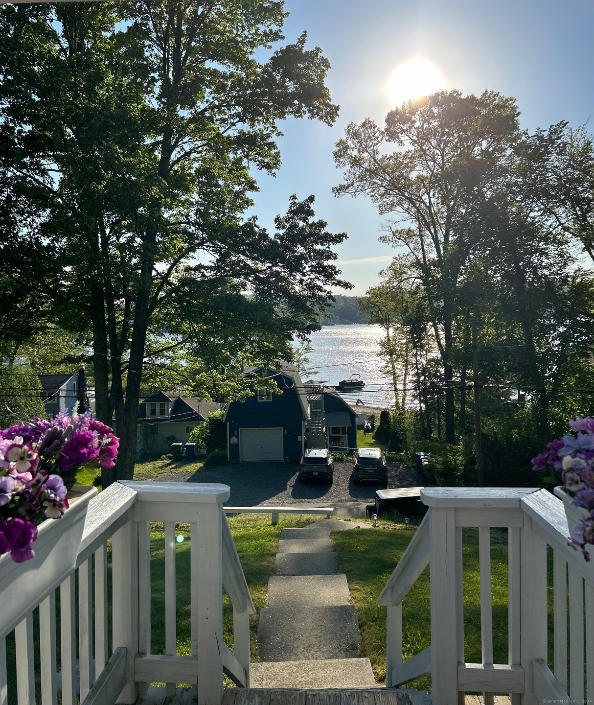 View of lake from front porch