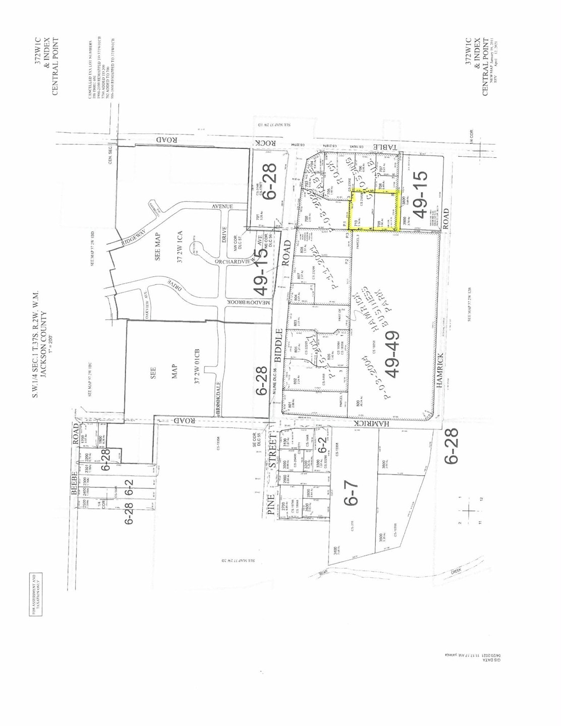 Tax lots 709, 710