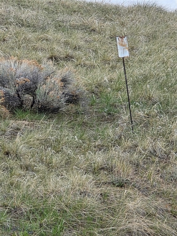 Property pin under marker