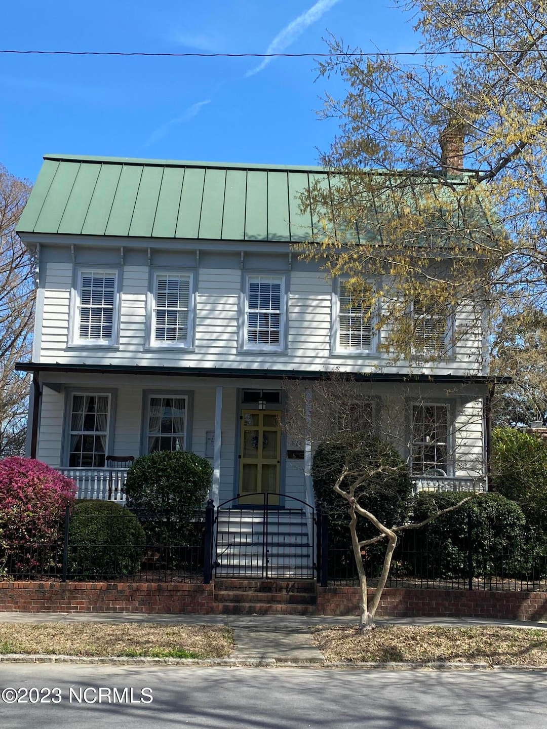 Metal roof and copper gutters