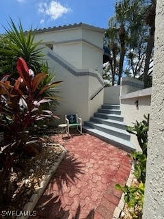 View of home's exterior and entry way