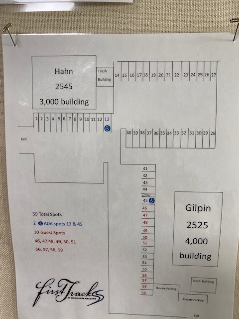 First Tracks Parking Map