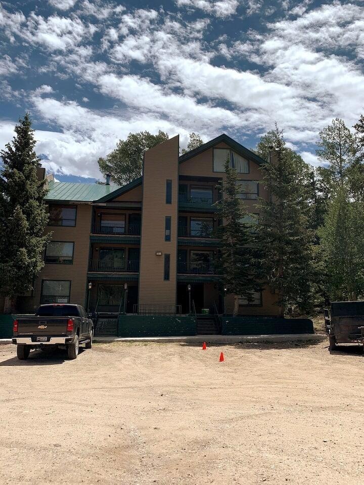 front of building
