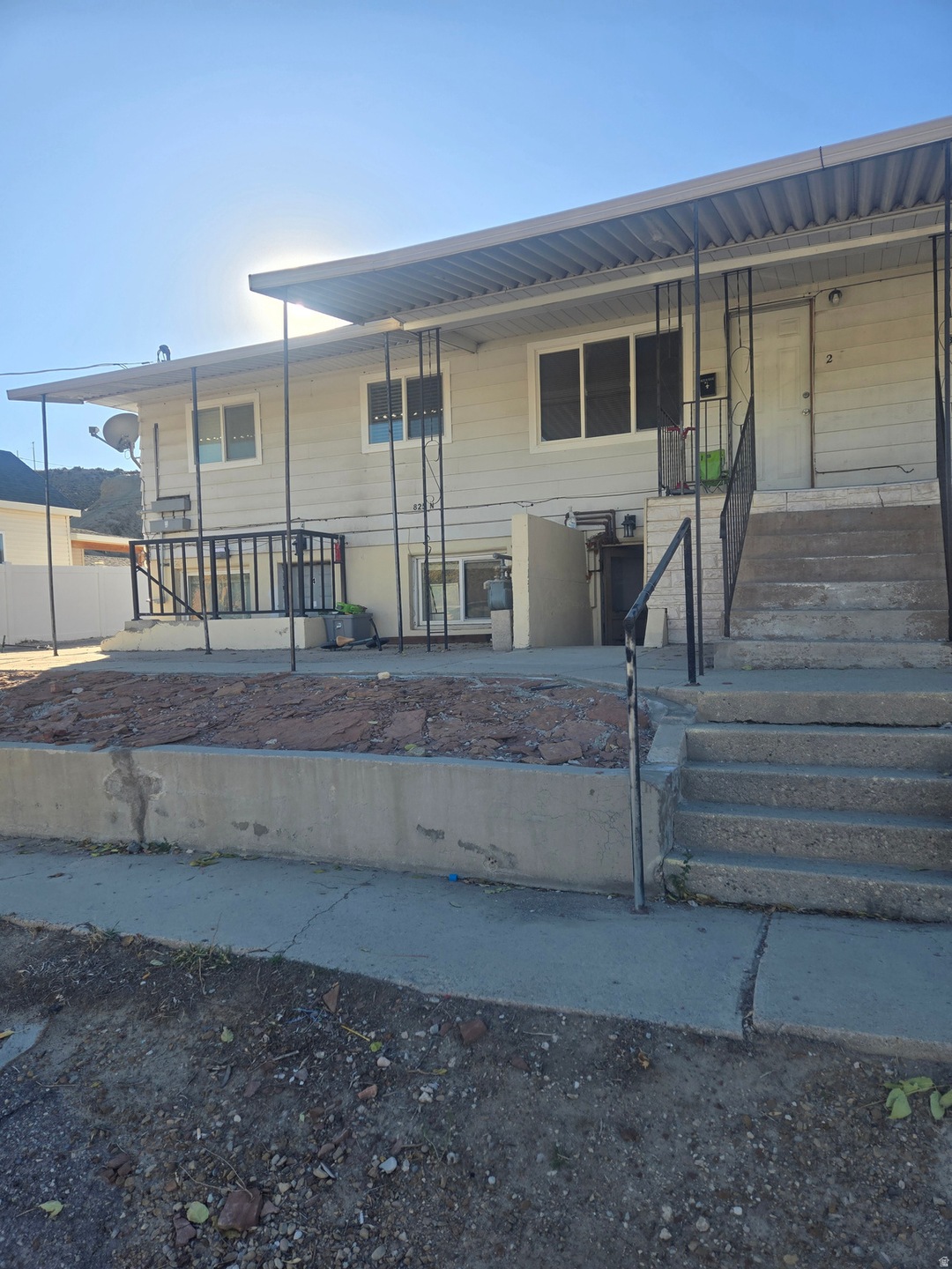 View of front of home featuring covered porch