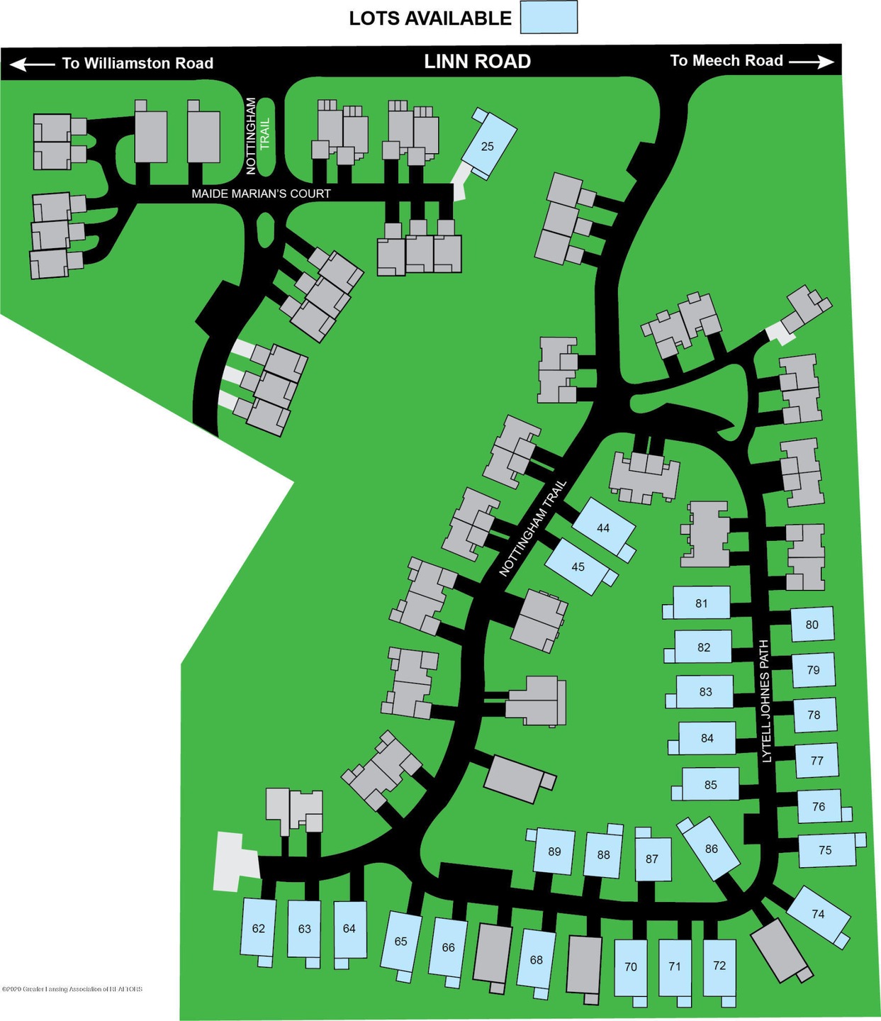 Nottingham site map