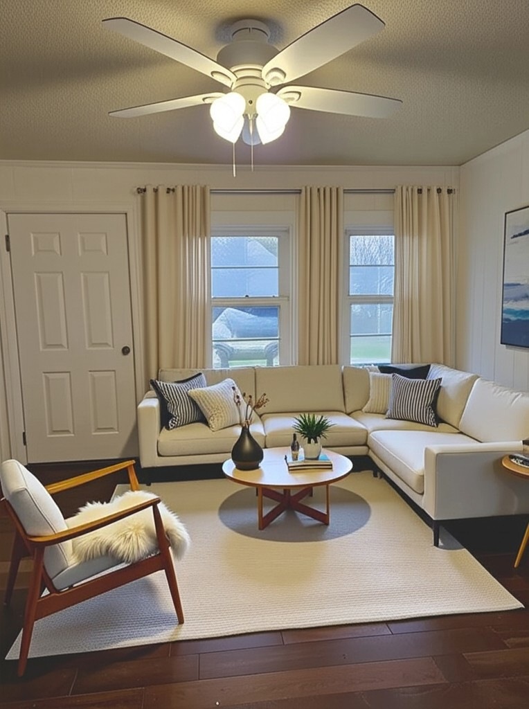 VIrtually staged living area