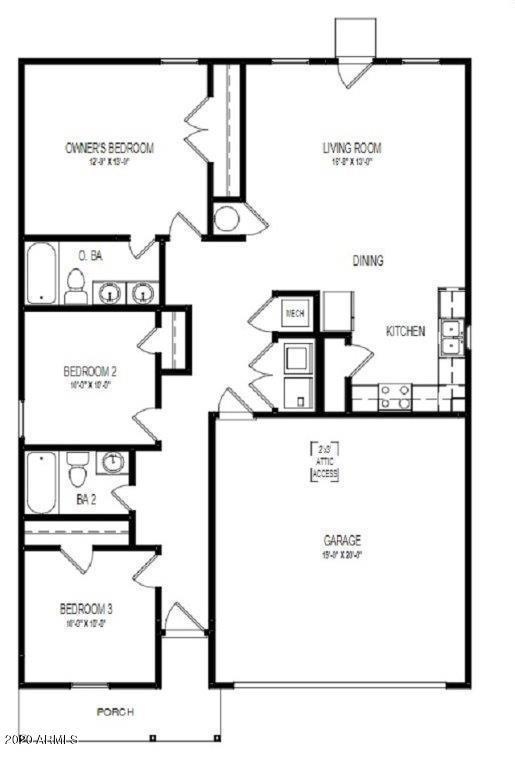 1202 2-Car - Floor Plan - BROCHURE - GRP