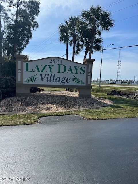 View of community sign