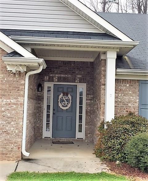 Beautiful covered front entrance