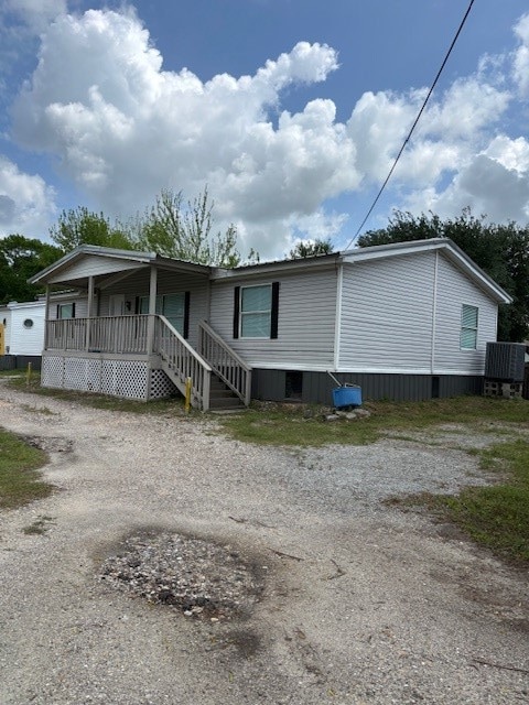 Front view with porch