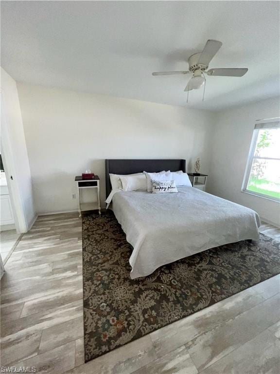 Bedroom featuring a ceiling fan