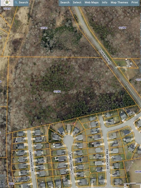 Birds eye view of the proposed subdivision.