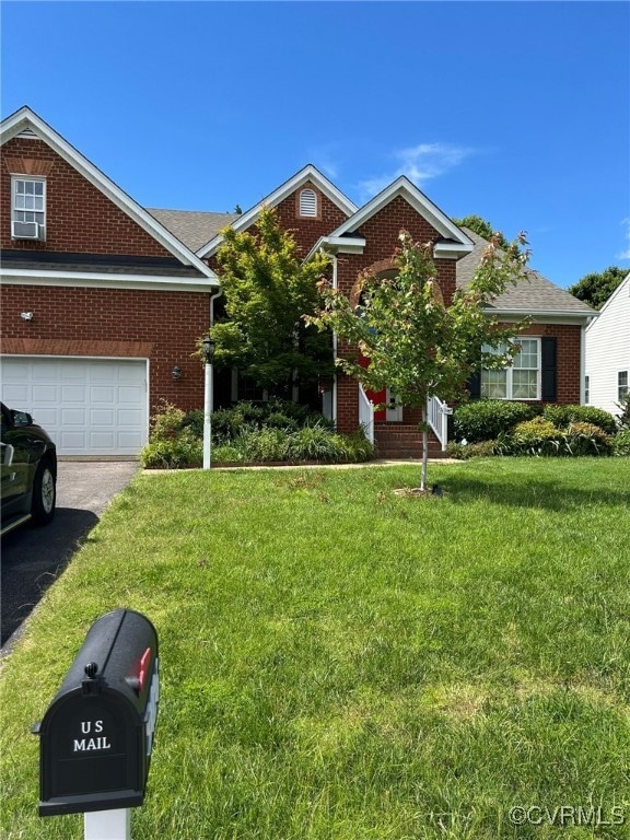 View of front of home featuring brick siding, a fr