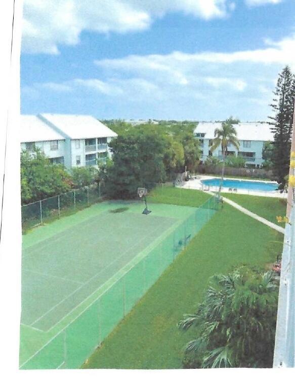 pool and tennis court