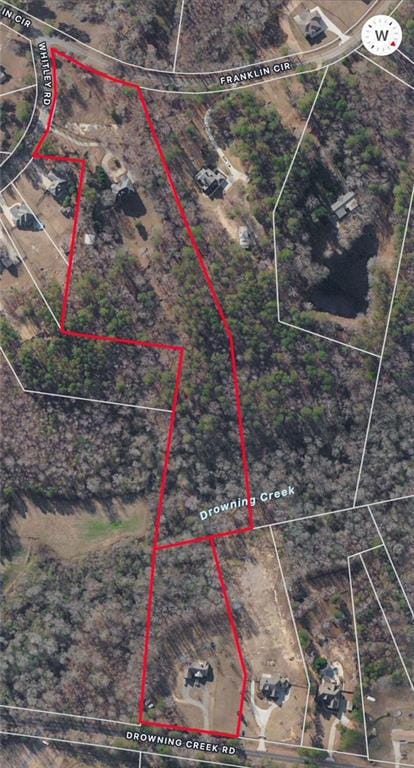 Outline of both properties. 13.44 Acres