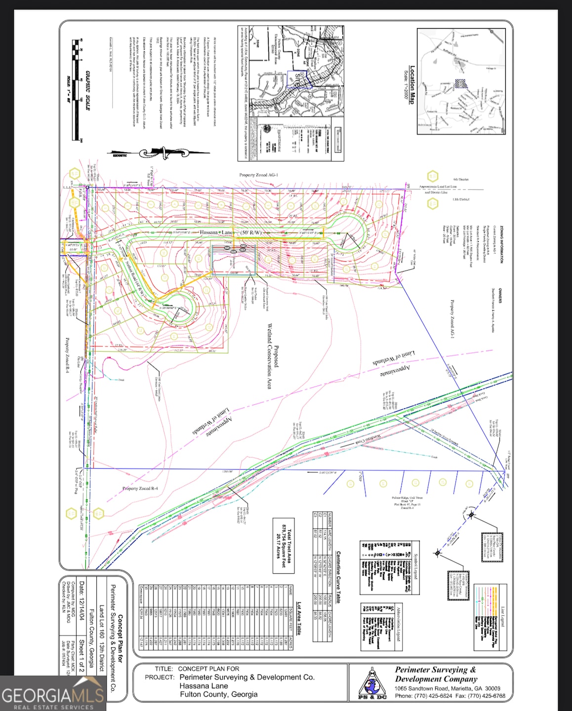 Concept Plan for 30 lots for the subdivision. New owner can change, modify or reduce lot number for larger homes.