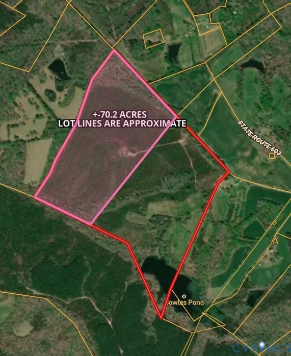 Map of property location featuring property parcel outlined