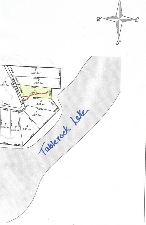 Lot 3 Oaks Landing Subdivision on Tablerock Lake