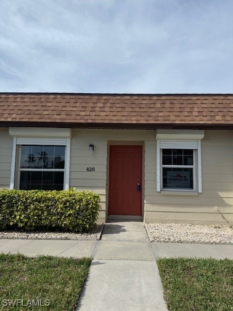 View of exterior entry