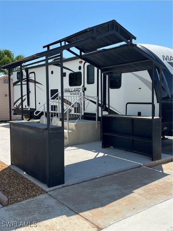 Front of the Lot with the steel Pergola