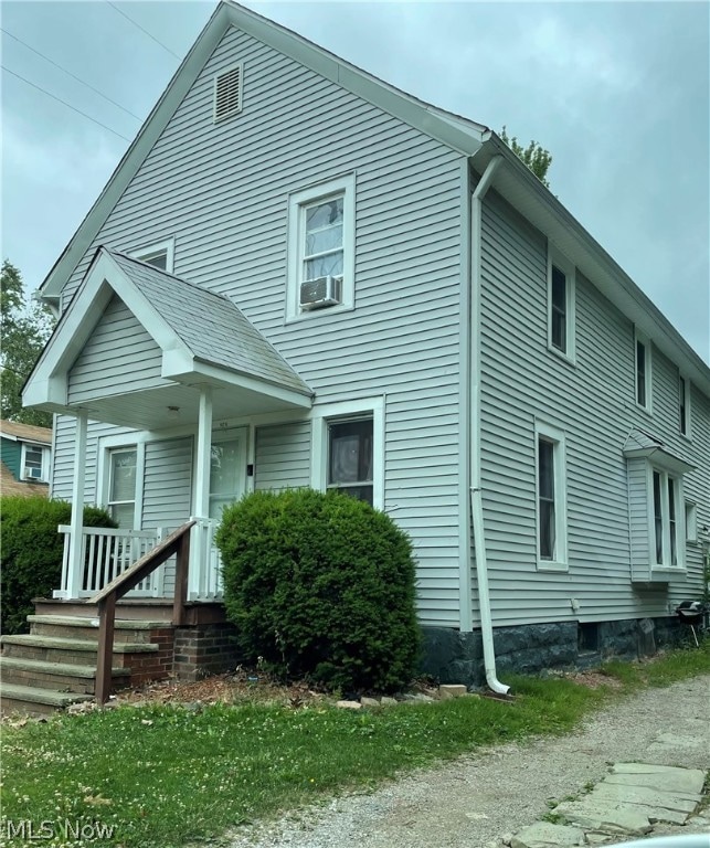 View of front of house featuring covered porch