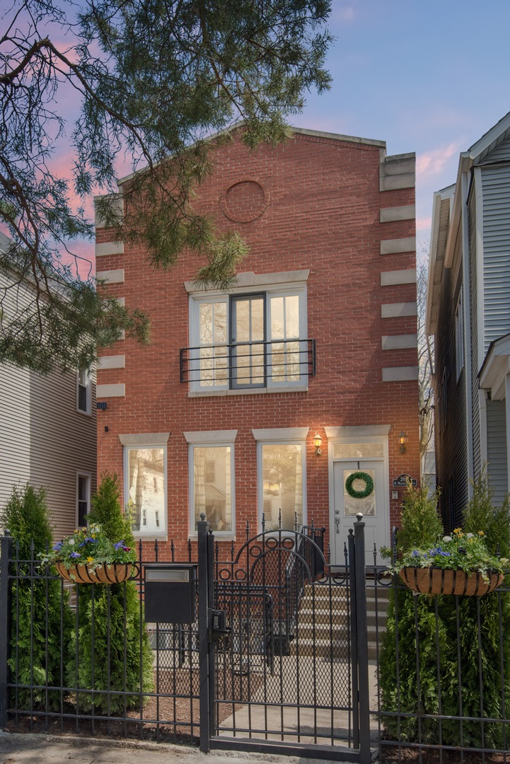 All brick building on a one way residential street