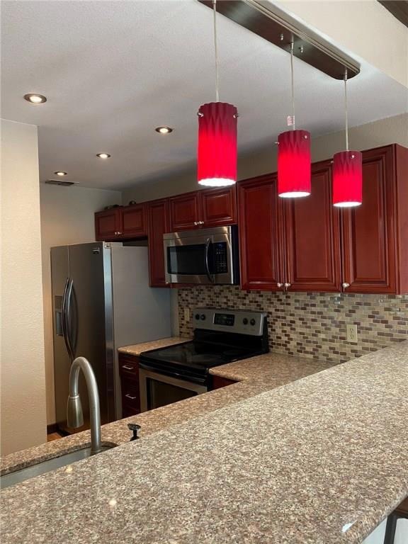 Kitchen with a sink, decorative backsplash, decor