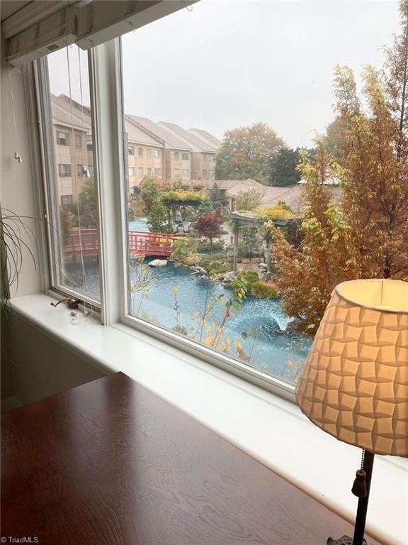 View of Japanese Garden from Sunroom