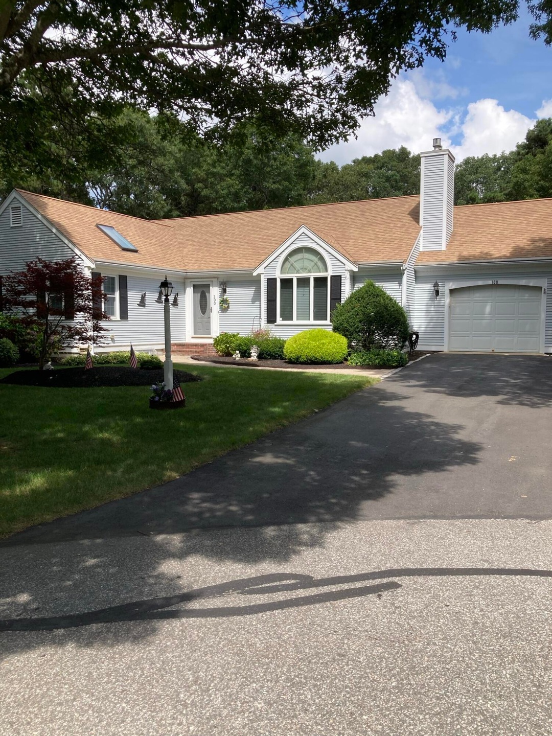 1) Front View with Garage