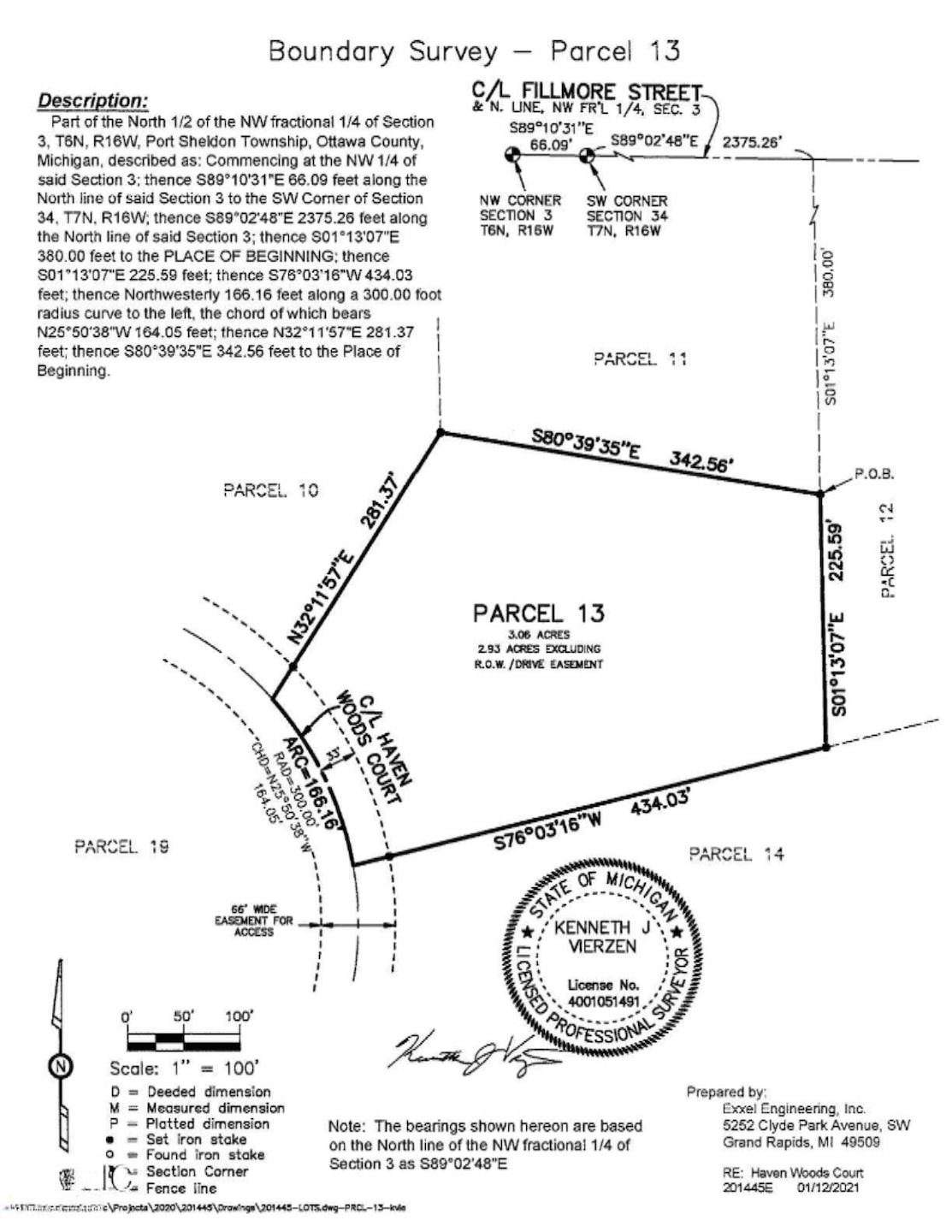 Parcel 13 survey haven woods