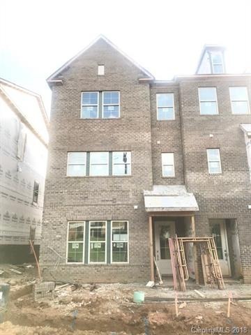 Front elevation of the home, end unit.