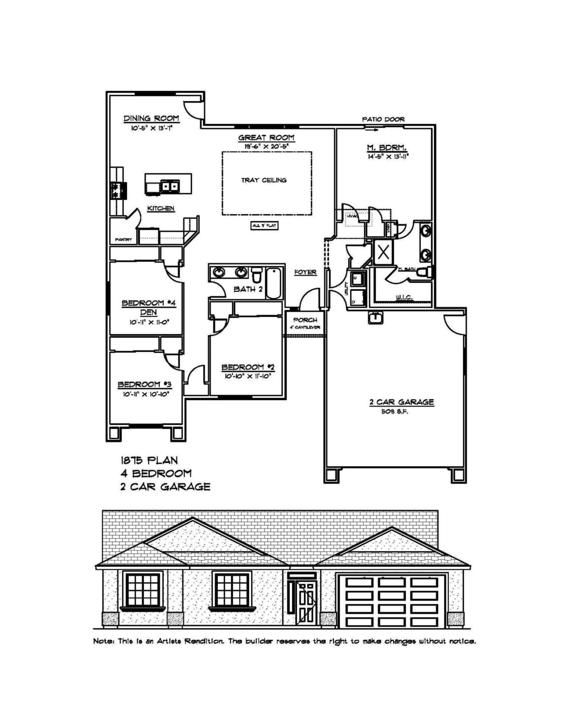 1875 4 BEDROOM 2 CAR SALES