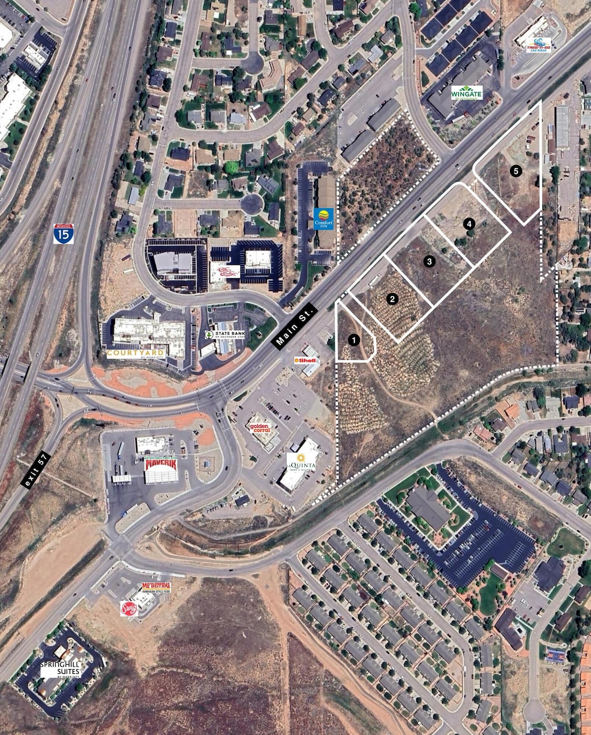 Cedar South Main aerial location