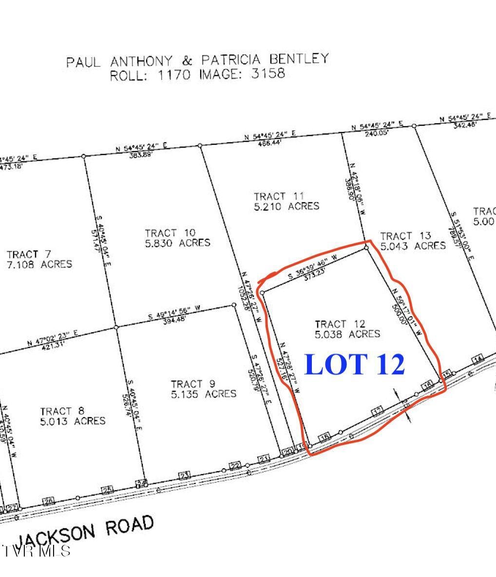 JACKSON RD by LOT 12