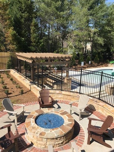 The amenities are like none other. Two firepits, a junior Olympic pool plus a kids splash area.