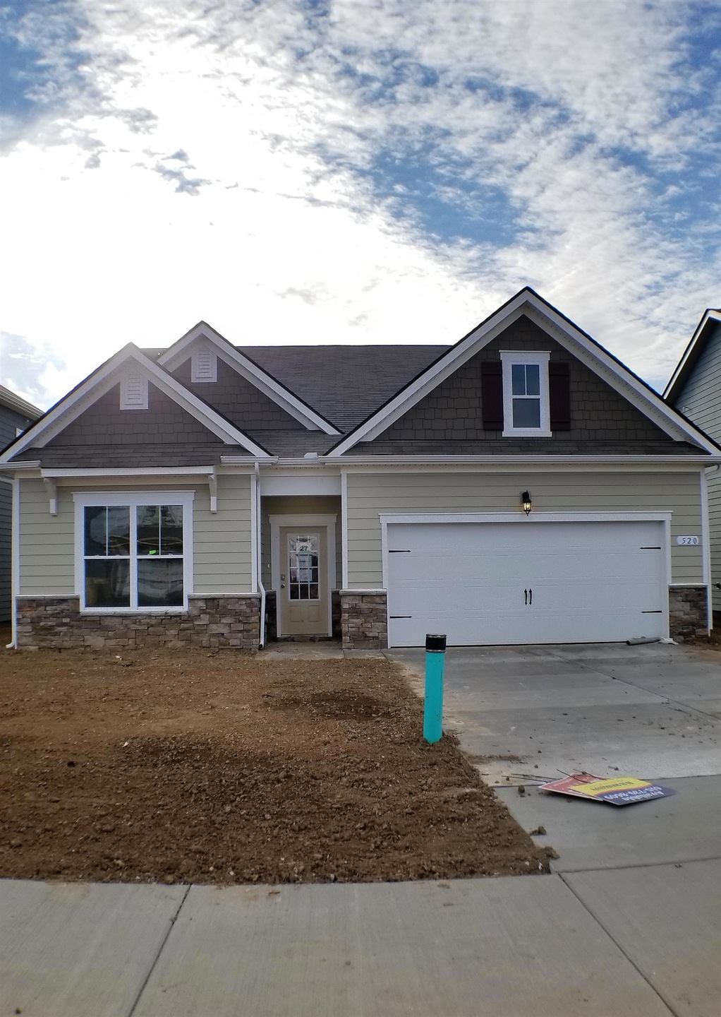 Actual Home, Grading in progress. and laying Sod asap!