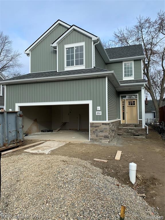 Home is under construction with drywall completed 