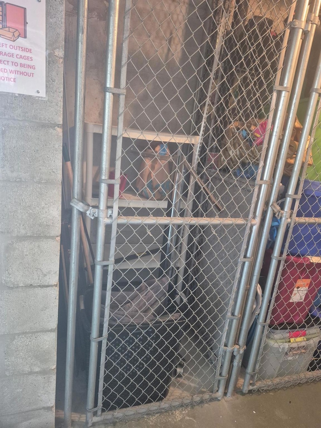 storage cage. first one