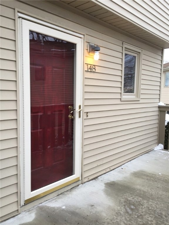The welcoming front door of this unit and the larg