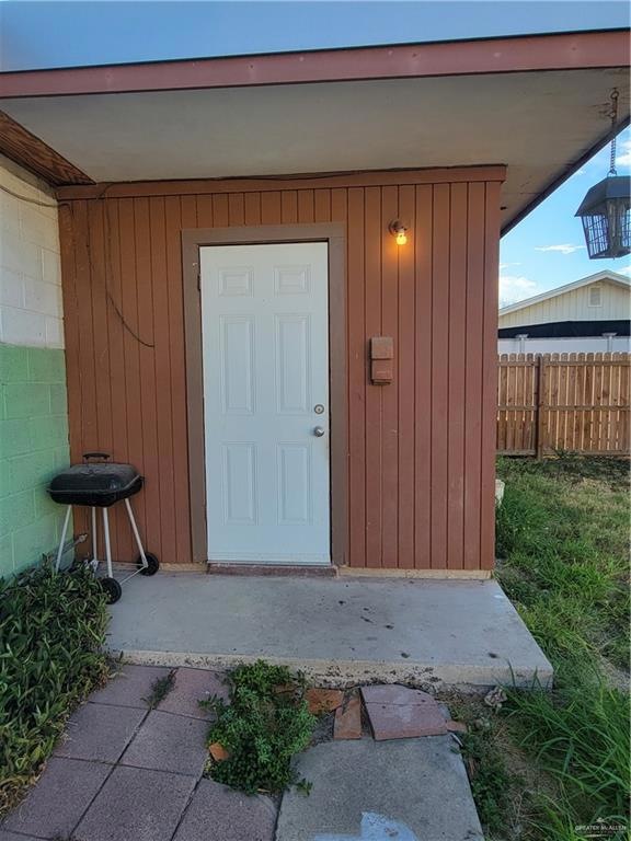 View of exterior entry