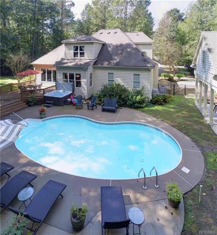 Back of the house and pool