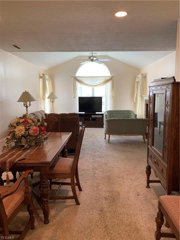 view of dining area and living room.