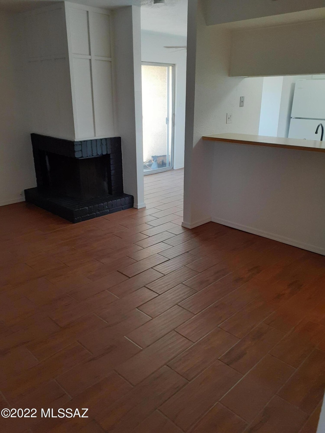 Living room with fireplace