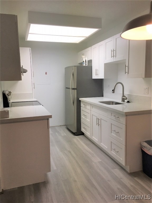New countertops and cabinets in the kitchen.