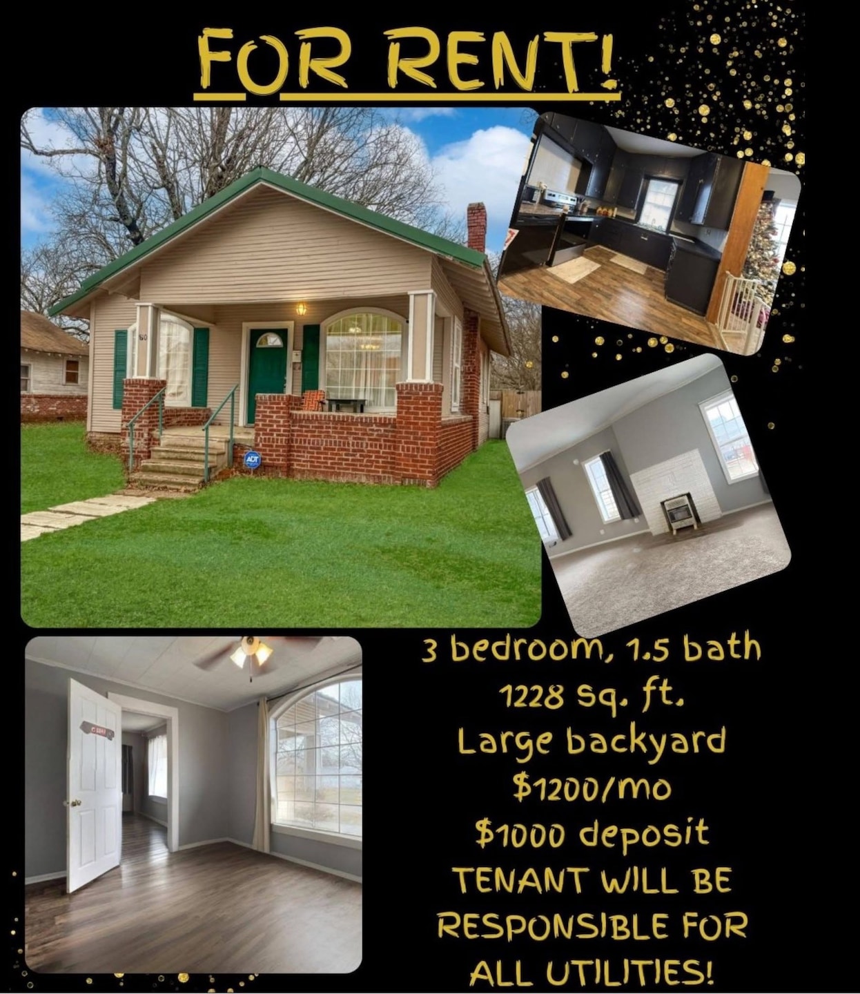 For Rent $1,200/month