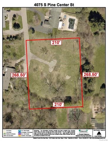 4075 S Pine Center - Oakland Cty Parcel Map w dime