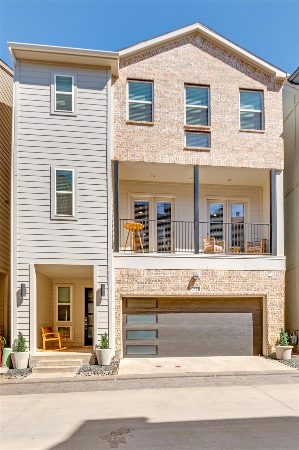 This home is 3 stories.  Large front porch with tw