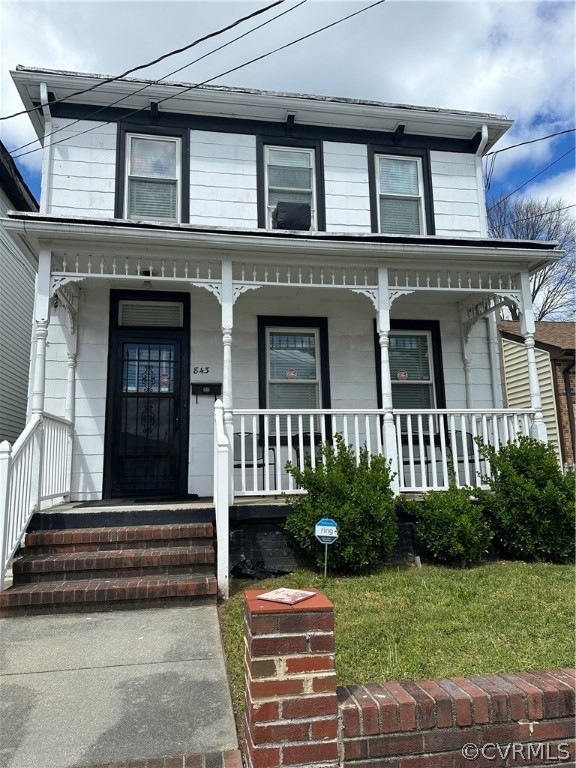 View of front of home with porch